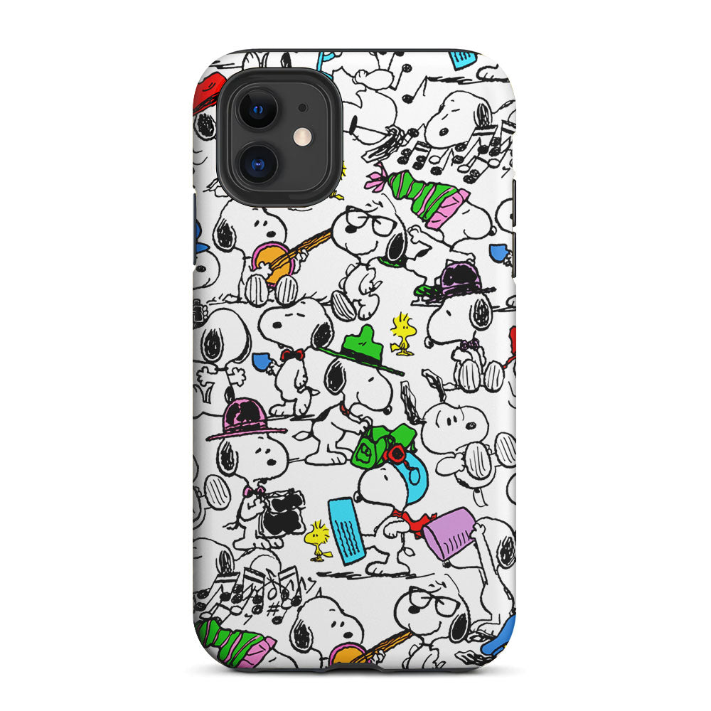 Snoopy and All His Activities 2 in 1 Tough Phone Case