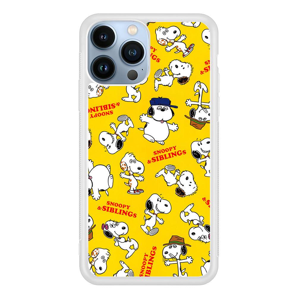 Snoopy and Siblings Step and Dance iPhone 15 Pro Max Case-Oxvistore