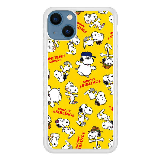 Snoopy and Siblings Step and Dance iPhone 15 Plus Case-Oxvistore