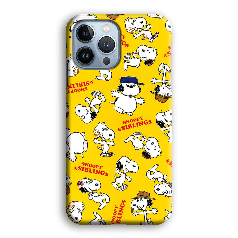 Snoopy and Siblings Step and Dance iPhone 15 Pro Max Case-Oxvistore