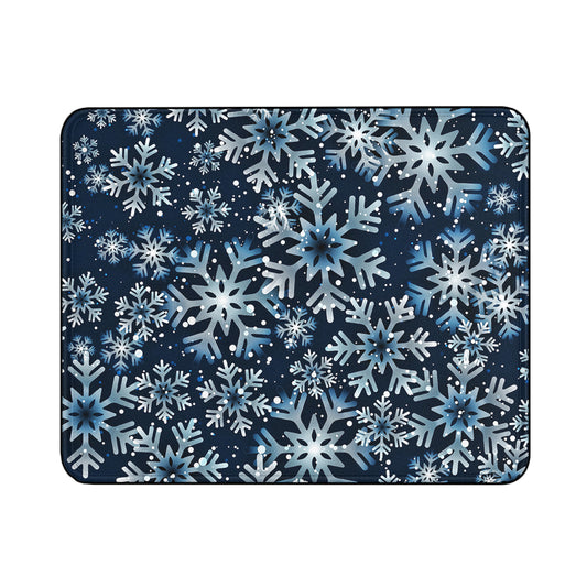 Snowflakes Blue Winter Mouse Pads