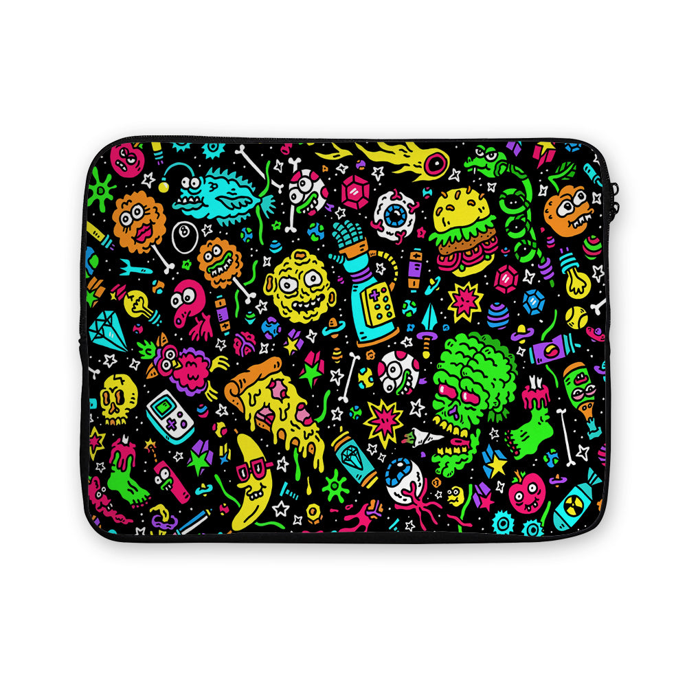 Space Alien Monster Doodle Laptop Sleeve Protective Cover