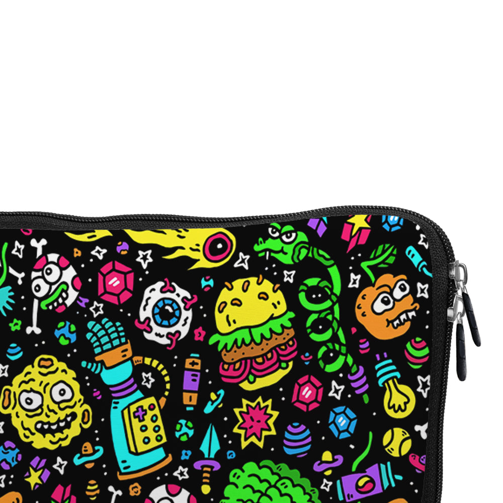 Space Alien Monster Doodle Laptop Sleeve Protective Cover