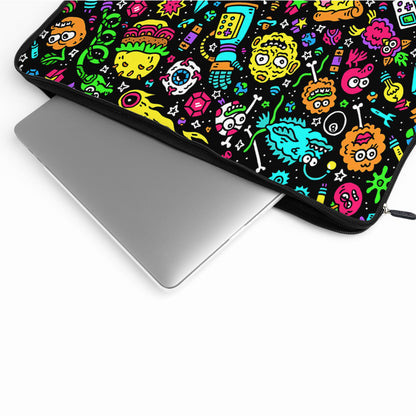 Space Alien Monster Doodle Laptop Sleeve Protective Cover