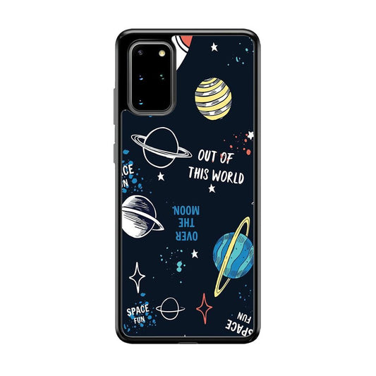 Space Out of This World Samsung Galaxy S20 Plus Case-Rubber Black (2D Case)-Oxvistore