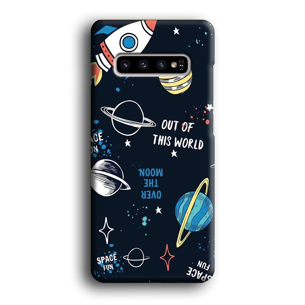 Space Out of This World Samsung Galaxy S10 Case-Oxvistore