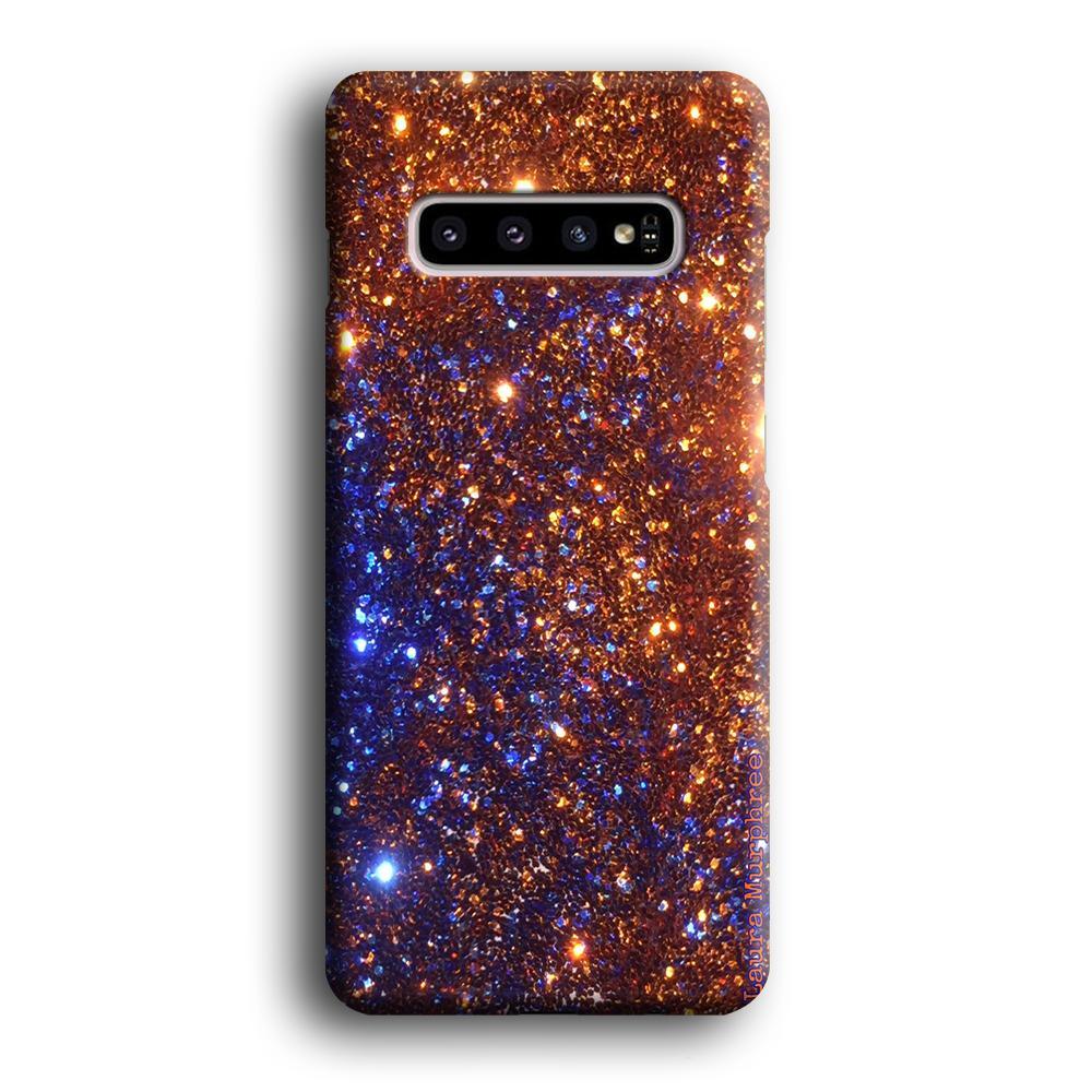 Sparkle Blue and Gold Samsung Galaxy S10 Case-Oxvistore