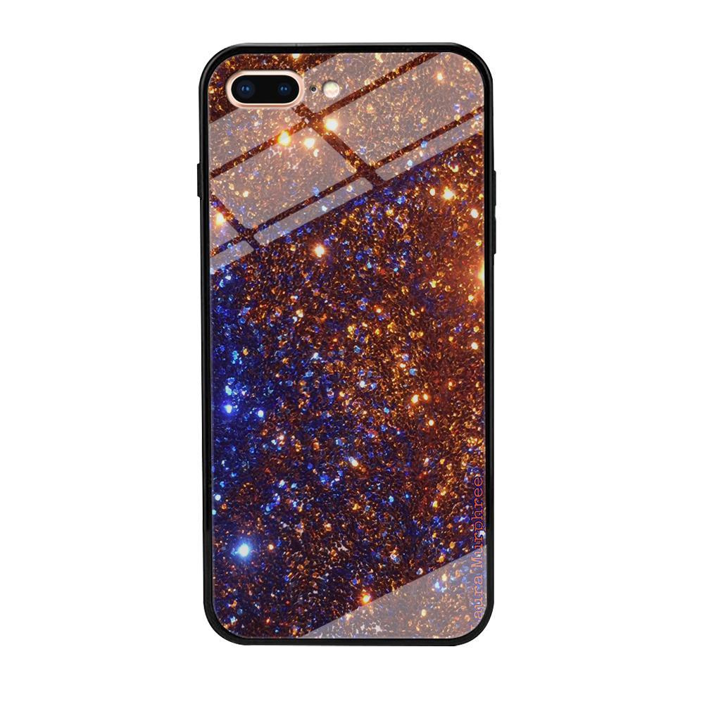 Sparkle Blue and Gold iPhone 7 Plus Case-Oxvistore