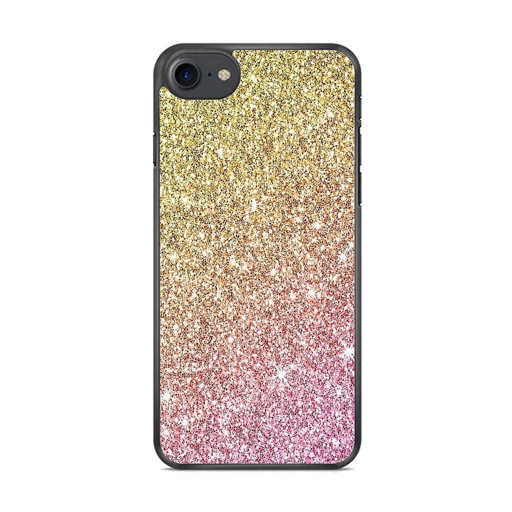 Sparkle Ride to Gold iPhone 7 Case-Rubber Black (2D Case)-Oxvistore