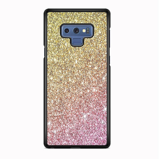 Sparkle Ride to Gold Samsung Galaxy Note 9 Case-Rubber Black (2D Case)-Oxvistore
