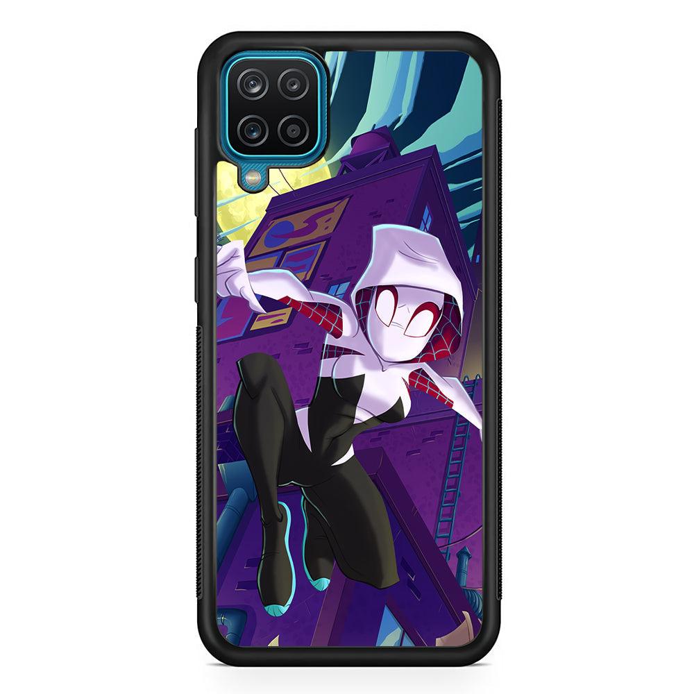 Spider Gwen Full Moon Mission Samsung Galaxy A12 Case-Oxvistore