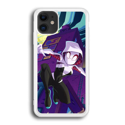 Spider Gwen Full Moon Mission iPhone 12 Case-Oxvistore