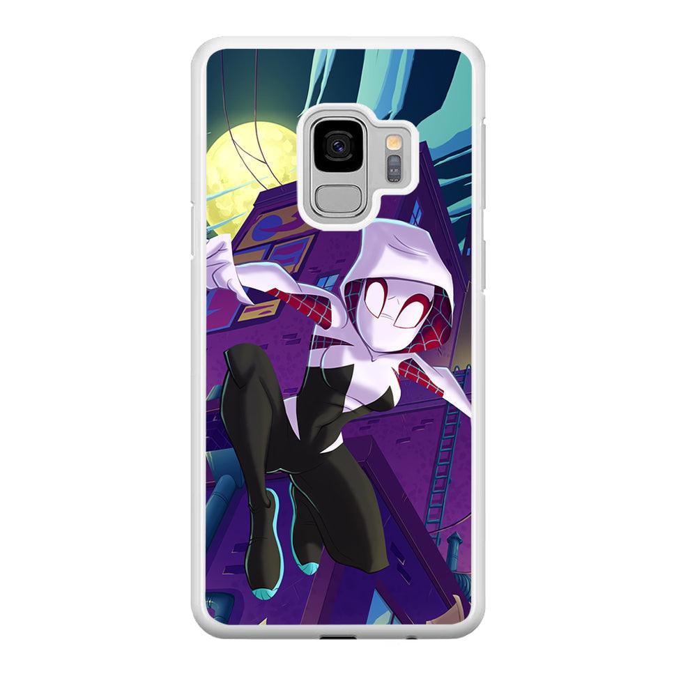 Spider Gwen Full Moon Mission Samsung Galaxy S9 Case-Oxvistore