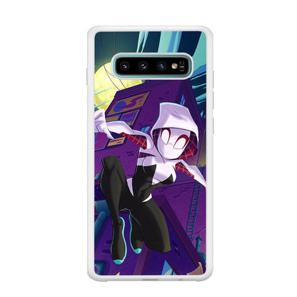 Spider Gwen Full Moon Mission Samsung Galaxy S10 Plus Case-Oxvistore