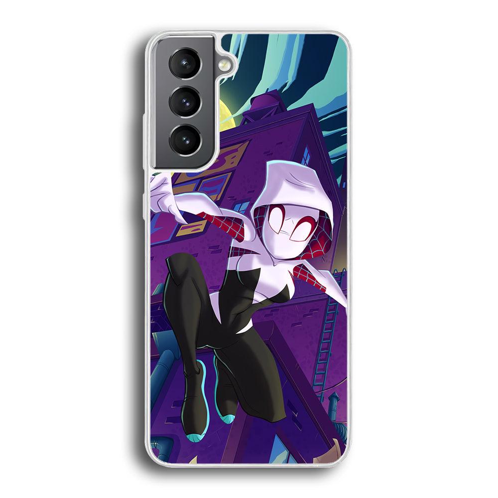 Spider Gwen Full Moon Mission Samsung Galaxy S21 Plus Case-Oxvistore