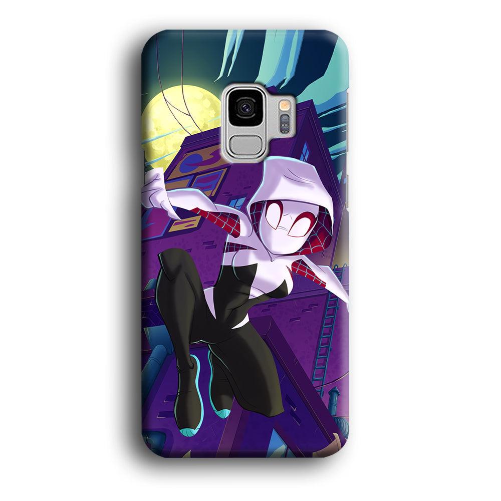 Spider Gwen Full Moon Mission Samsung Galaxy S9 Case-Oxvistore