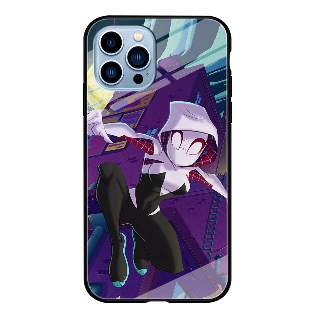 Spider Gwen Full Moon Mission iPhone 15 Pro Case-Oxvistore