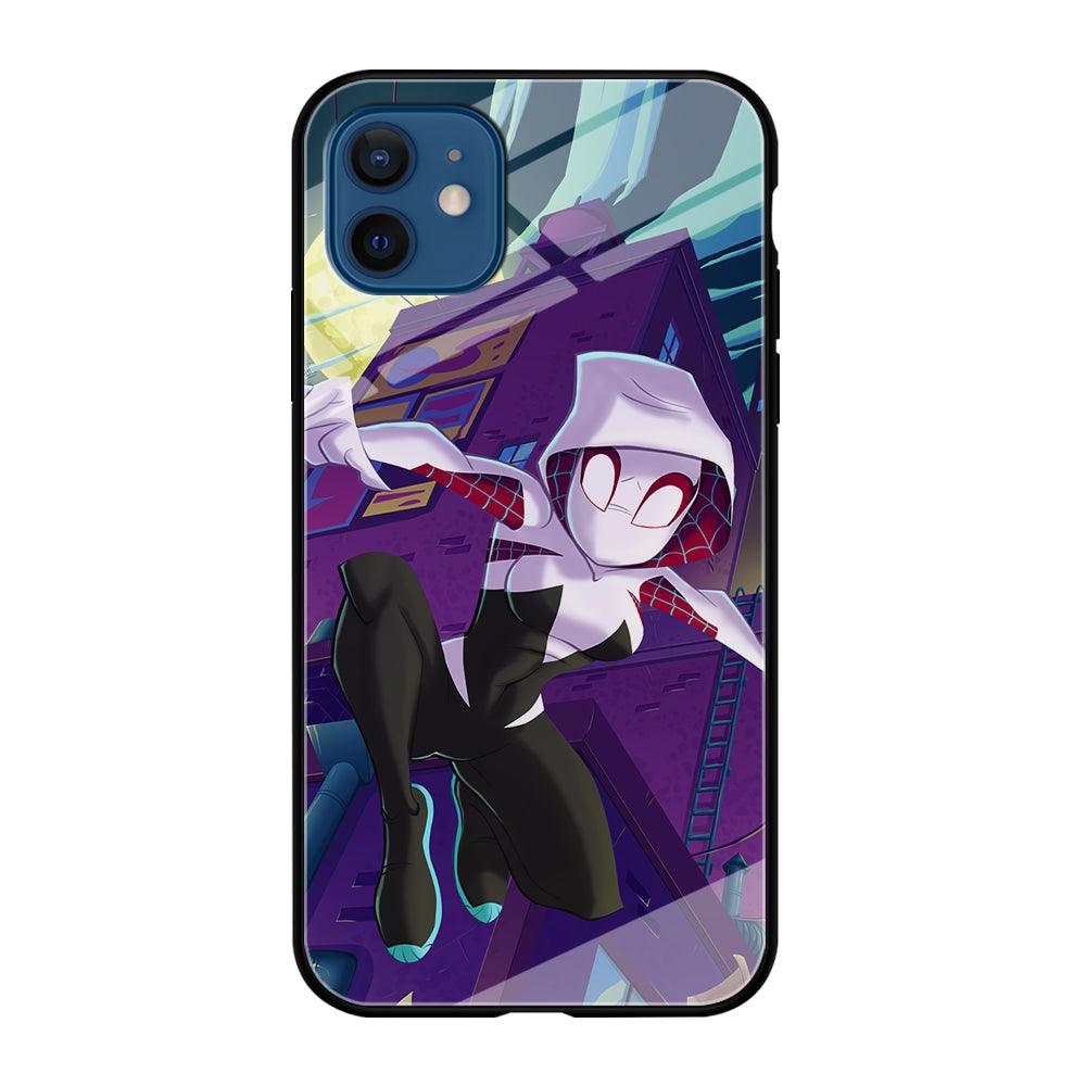 Spider Gwen Full Moon Mission iPhone 12 Case-Oxvistore