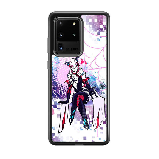 Spider Gwen Net of Love Samsung Galaxy S20 Ultra Case-Rubber Black (2D Case)-Oxvistore