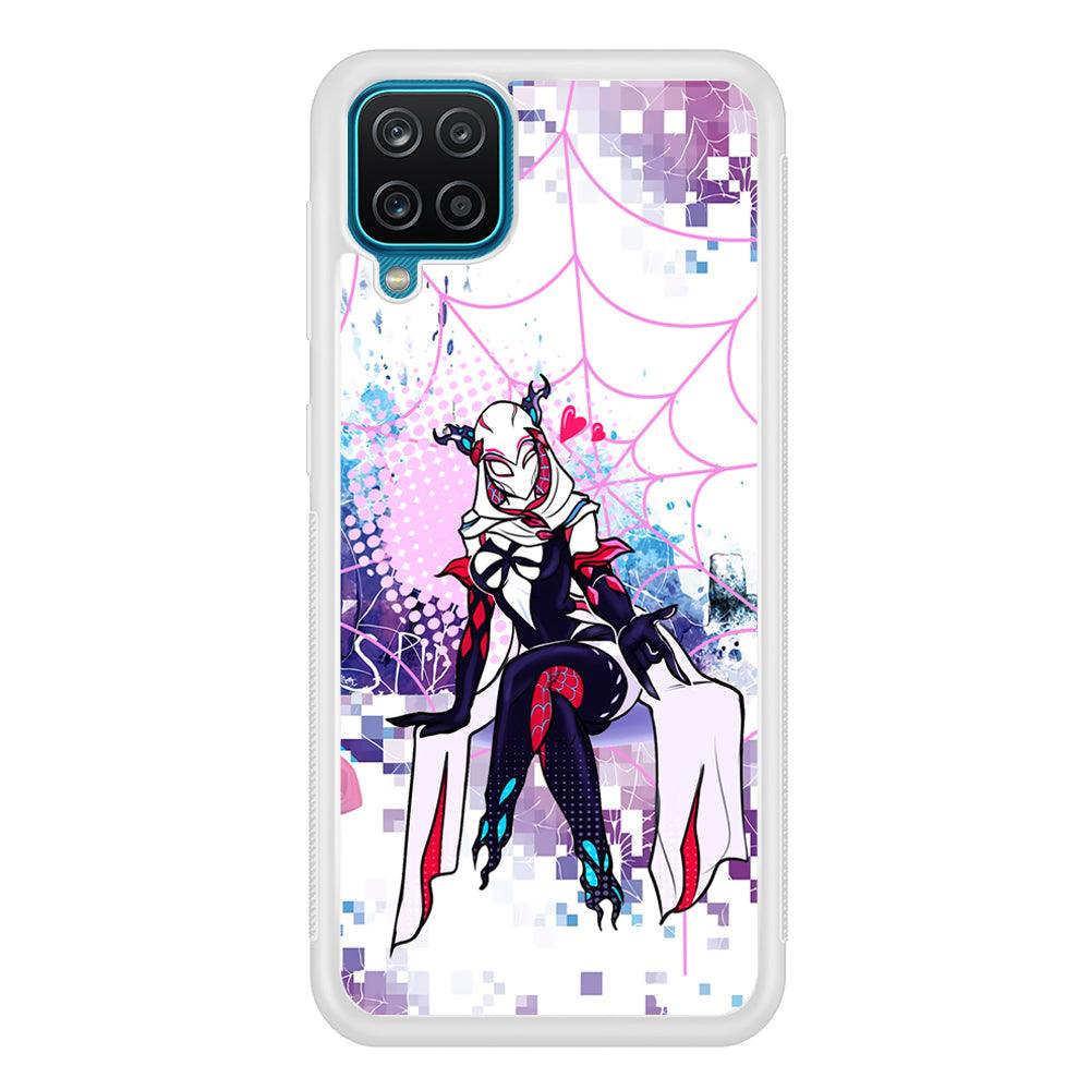 Spider Gwen Net of Love Samsung Galaxy A12 Case-Oxvistore