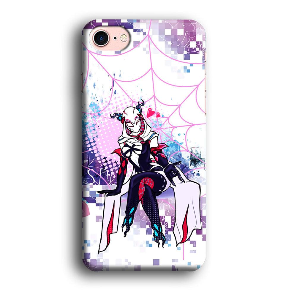 Spider Gwen Net of Love iPhone 8 Case-Oxvistore