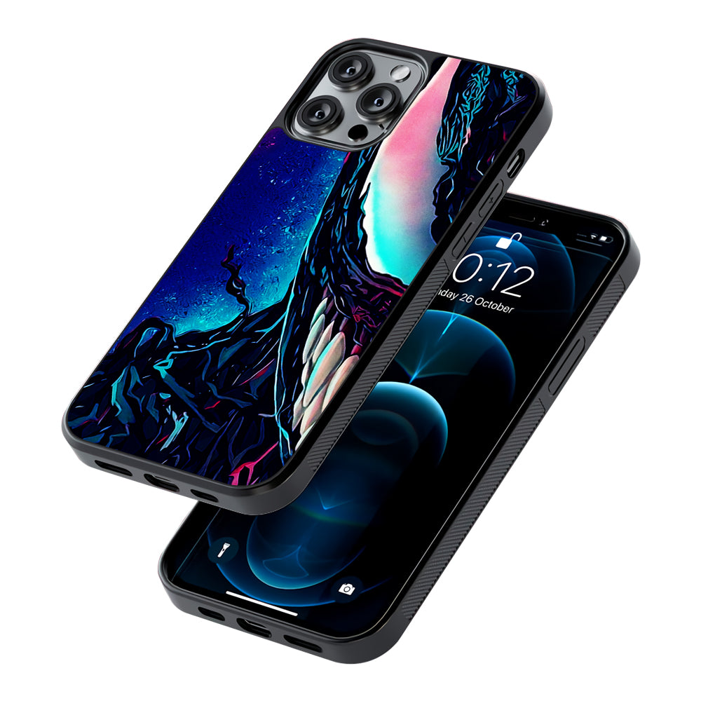 Spider Man Venom In The Night 2D Rubber Phone Case