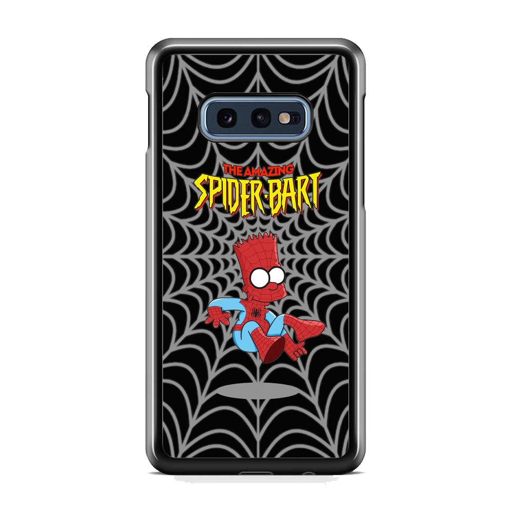 Spiderbart Simpson Showing The Web Samsung Galaxy S10E Case-Rubber Black (2D Case)-Oxvistore
