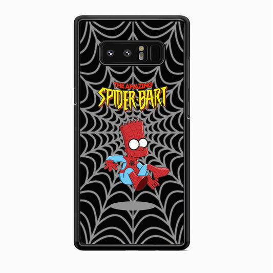 Spiderbart Simpson Showing The Web Samsung Galaxy Note 8 Case-Rubber Black (2D Case)-Oxvistore