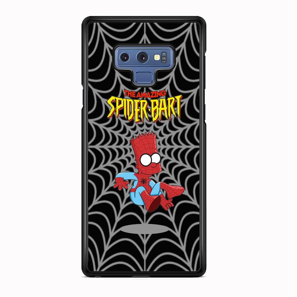 Spiderbart Simpson Showing The Web Samsung Galaxy Note 9 Case-Rubber Black (2D Case)-Oxvistore