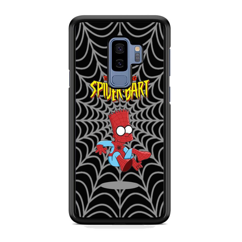 Spiderbart Simpson Showing The Web Samsung Galaxy S9 Plus Case-Rubber Black (2D Case)-Oxvistore