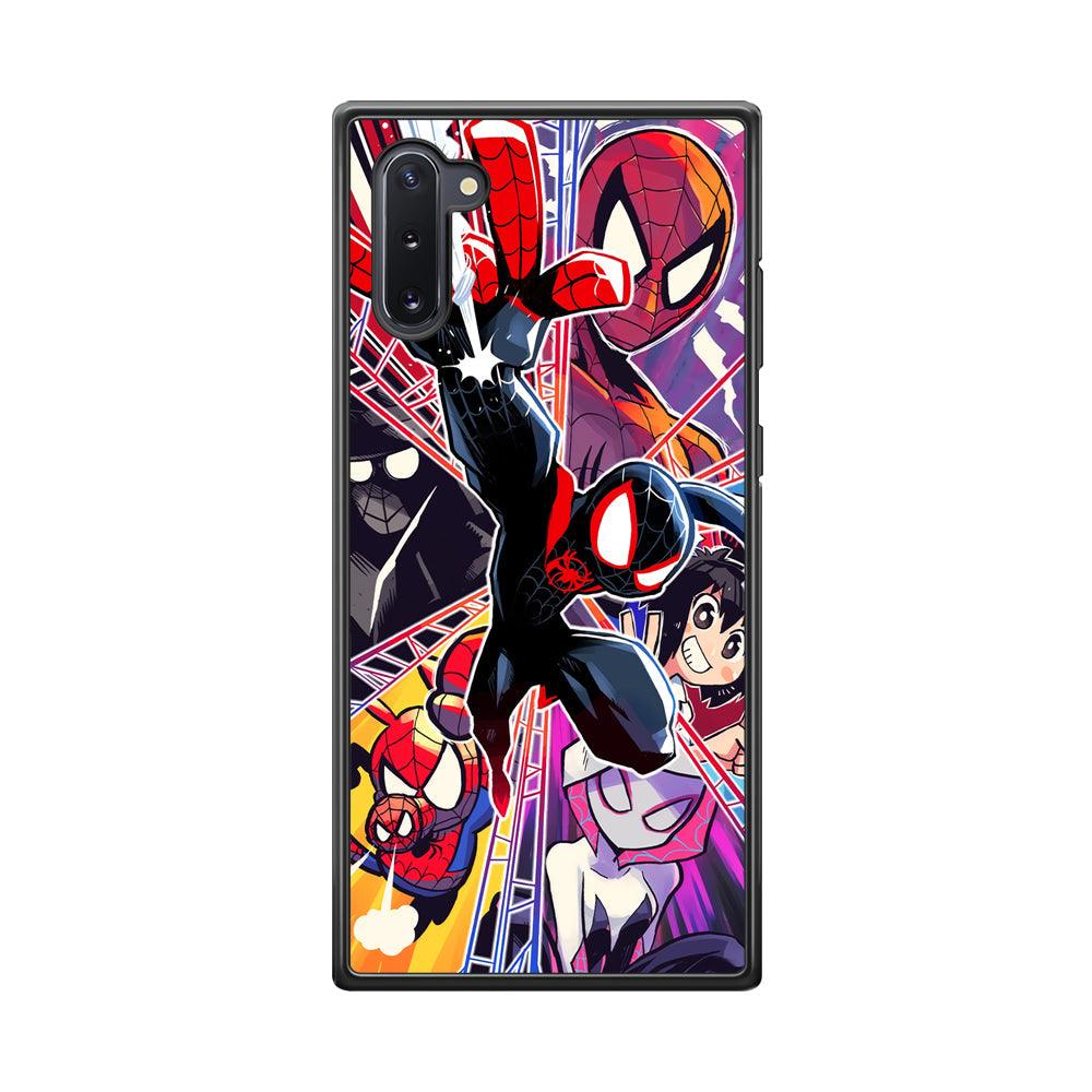 Spiderman Crime Chaser Samsung Galaxy Note 10 Case-Rubber Black (2D Case)-Oxvistore