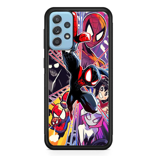Spiderman Crime Chaser Samsung Galaxy A72 Case-Rubber Black (2D Case)-Oxvistore