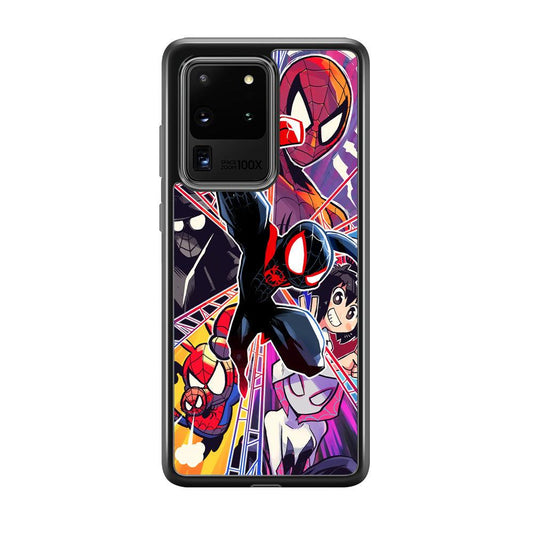 Spiderman Crime Chaser Samsung Galaxy S20 Ultra Case-Rubber Black (2D Case)-Oxvistore