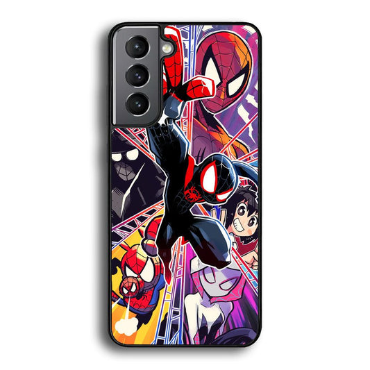 Spiderman Crime Chaser Samsung Galaxy S24 Case-Rubber Black (2D Case)-Oxvistore