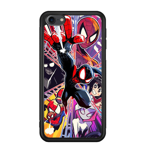 Spiderman Crime Chaser iPod Touch 6 Case-Rubber Black (2D Case)-Oxvistore