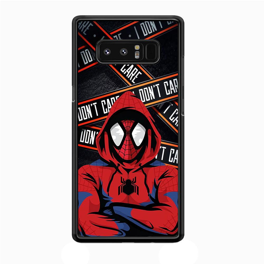 Spiderman Indifferent Mode Samsung Galaxy Note 8 Case-Rubber Black (2D Case)-Oxvistore