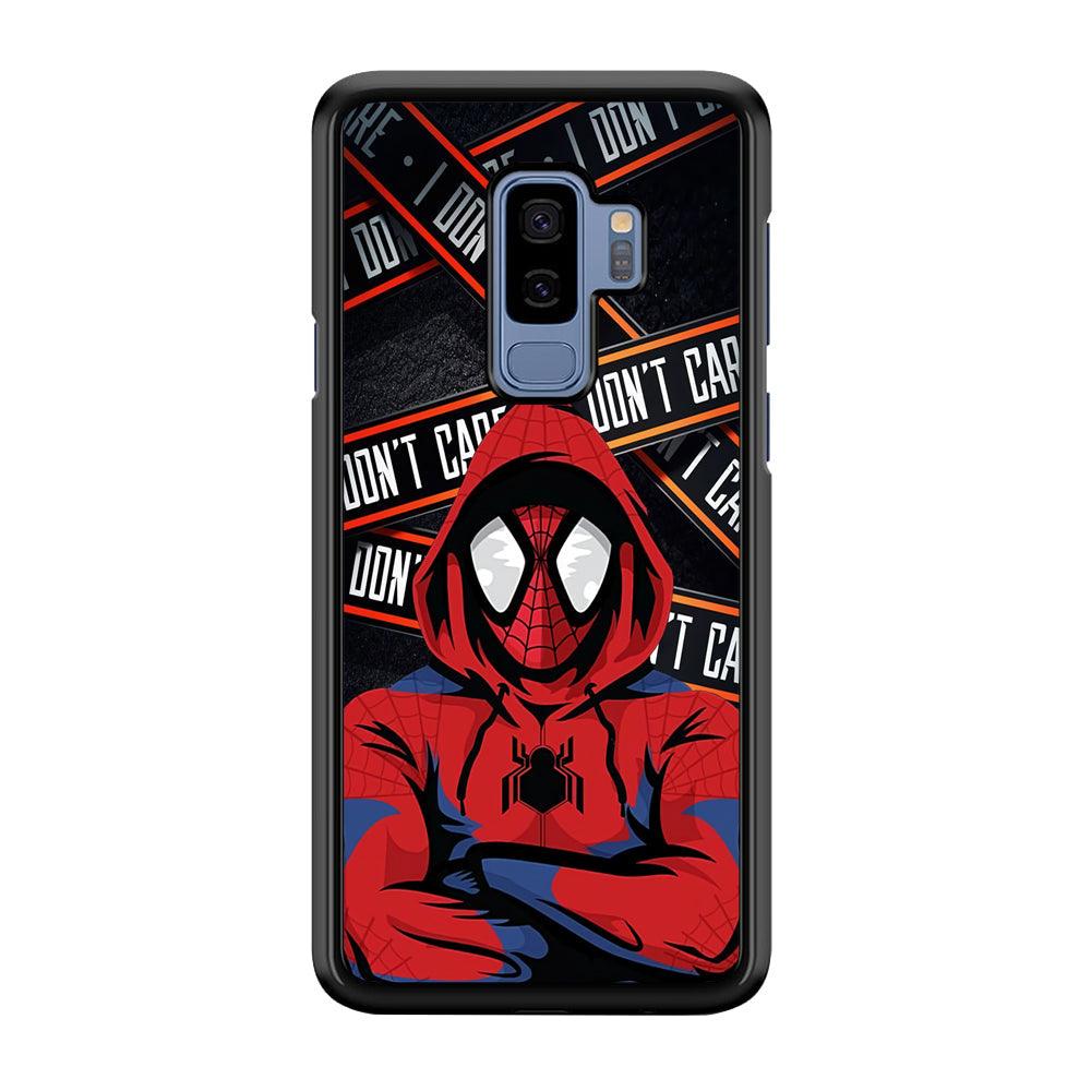 Spiderman Indifferent Mode Samsung Galaxy S9 Plus Case-Rubber Black (2D Case)-Oxvistore