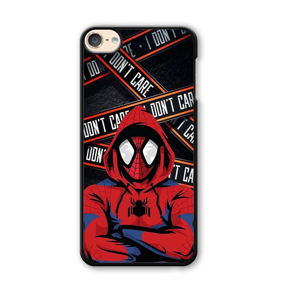 Spiderman Indifferent Mode iPod Touch 6 Case-Plastic Black (2D Case)-Oxvistore
