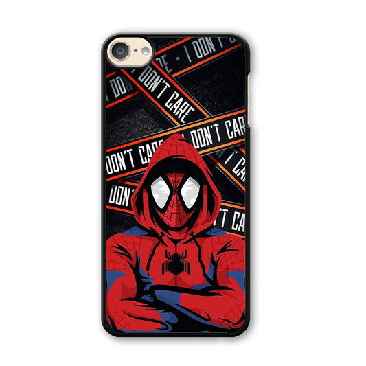 Spiderman Indifferent Mode iPod Touch 6 Case-Plastic Black (2D Case)-Oxvistore