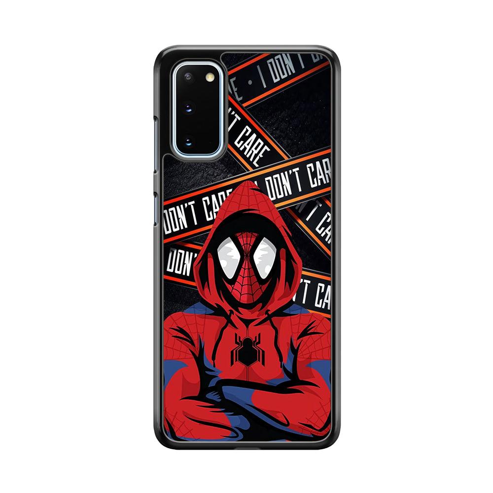 Spiderman Indifferent Mode Samsung Galaxy S20 Case-Rubber White (2D Case)-Oxvistore
