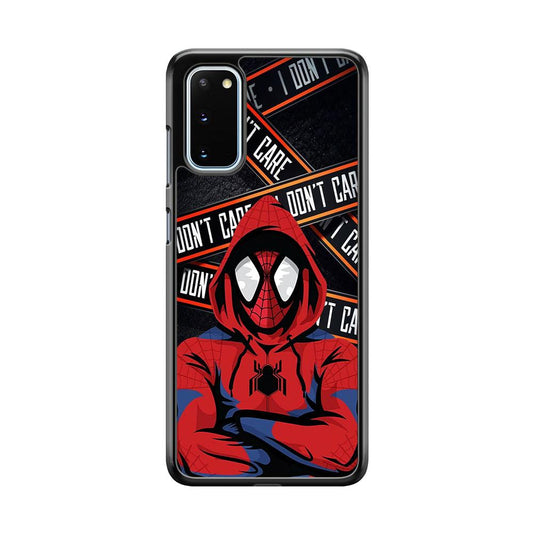 Spiderman Indifferent Mode Samsung Galaxy S20 Case-Rubber White (2D Case)-Oxvistore