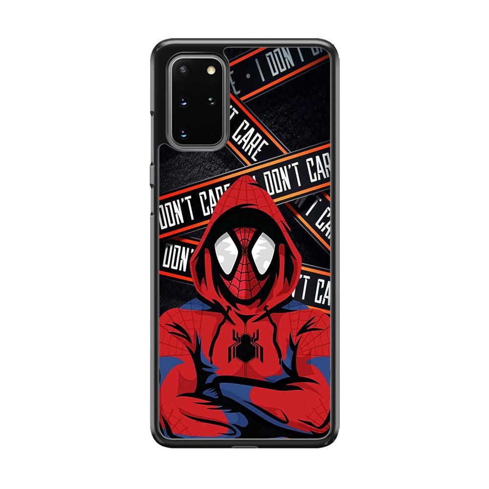 Spiderman Indifferent Mode Samsung Galaxy S20 Plus Case-Rubber White (2D Case)-Oxvistore
