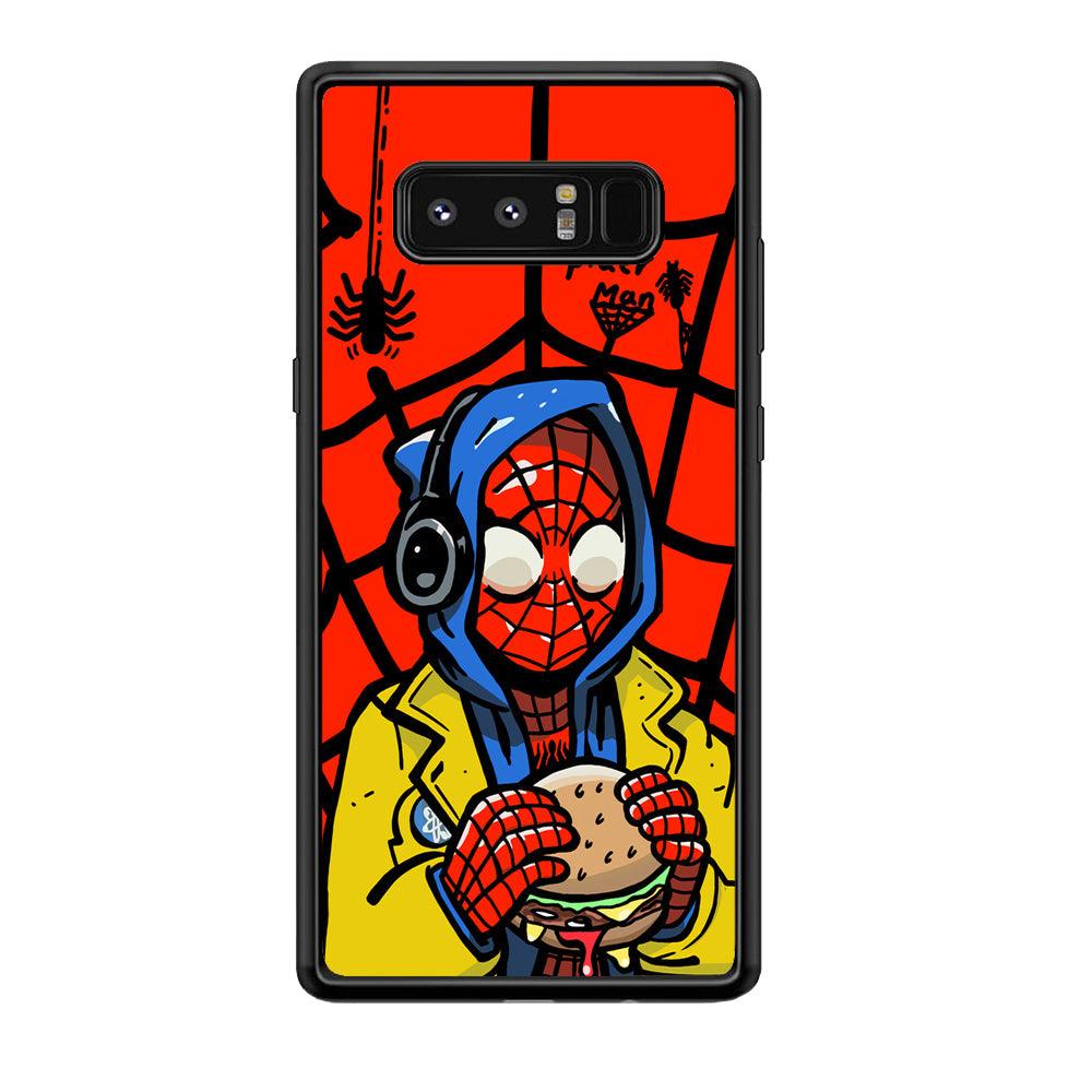 Spiderman Lunch with Burger Samsung Galaxy Note 8 Case-Oxvistore