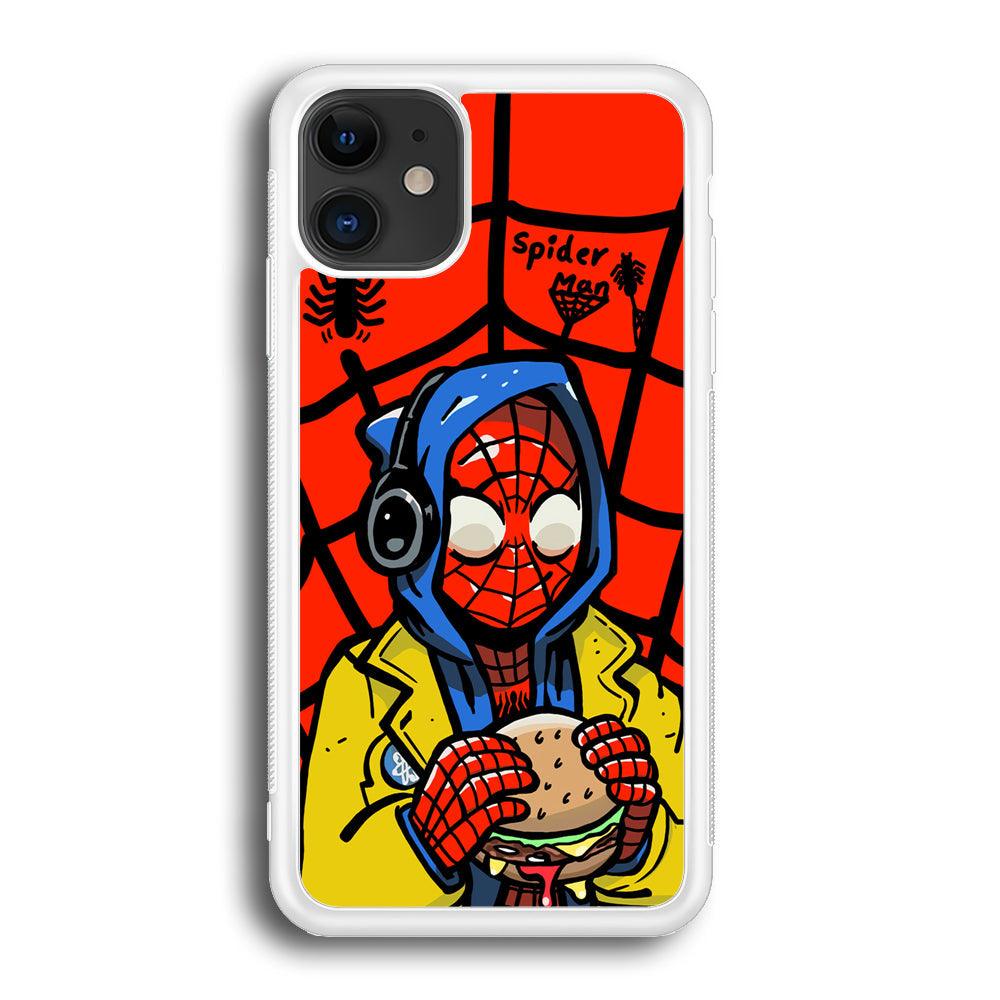 Spiderman Lunch with Burger iPhone 12 Case-Oxvistore