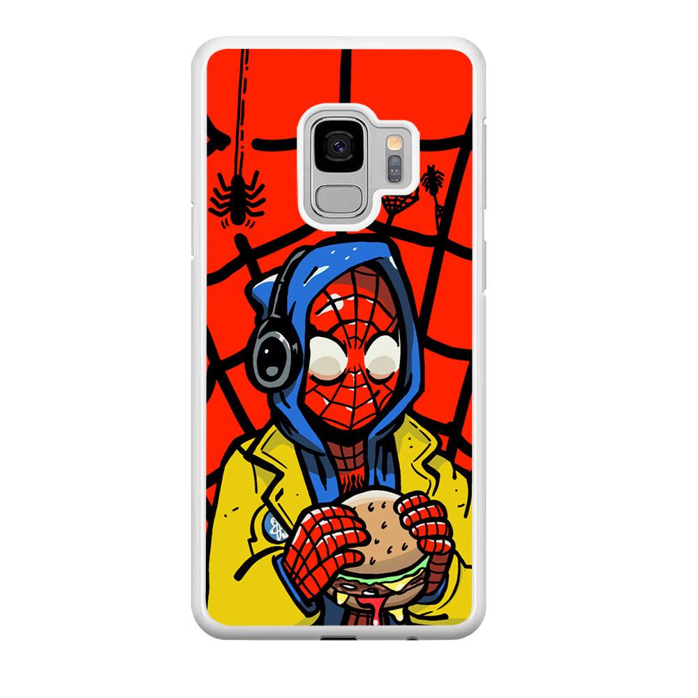 Spiderman Lunch with Burger Samsung Galaxy S9 Case-Oxvistore