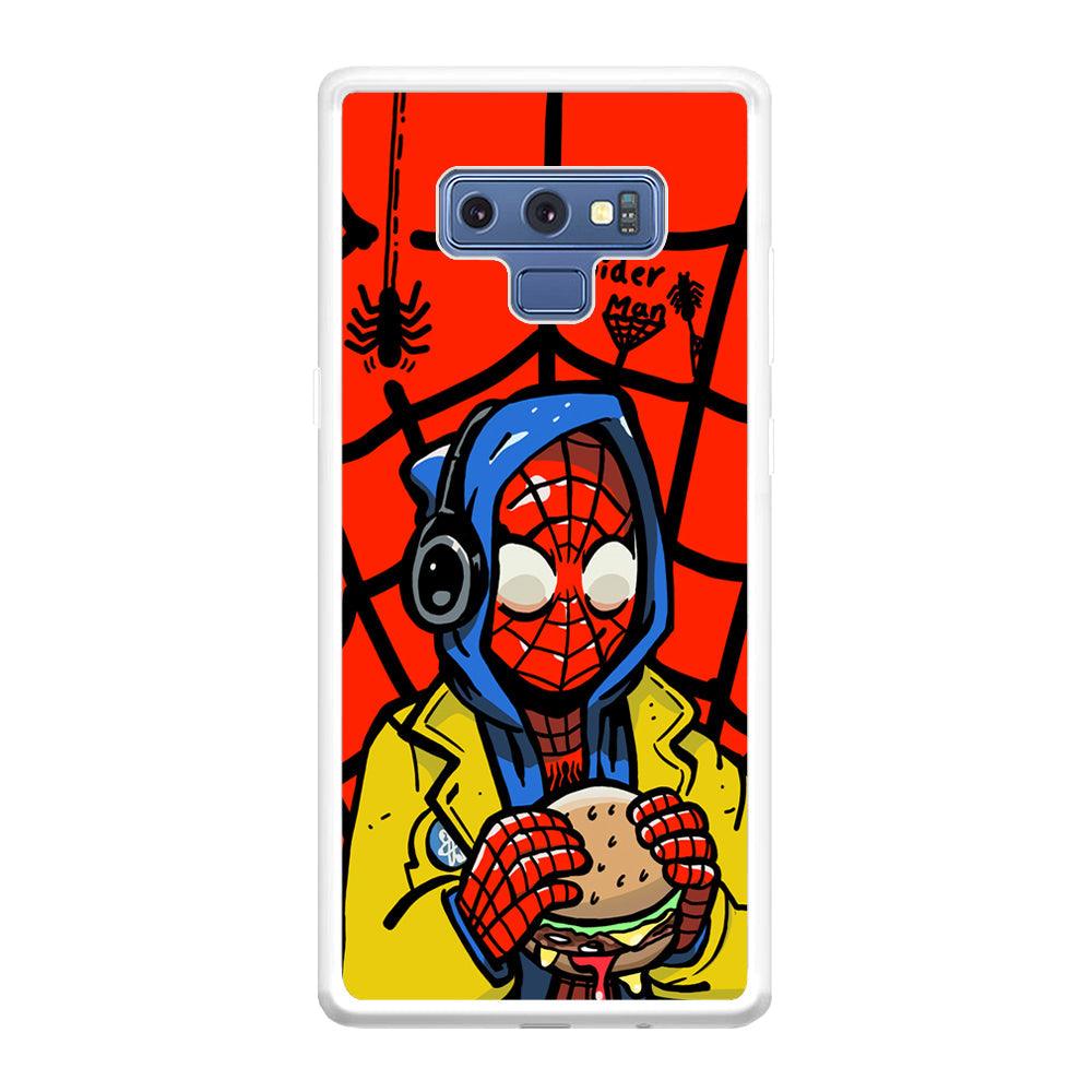 Spiderman Lunch with Burger Samsung Galaxy Note 9 Case-Oxvistore