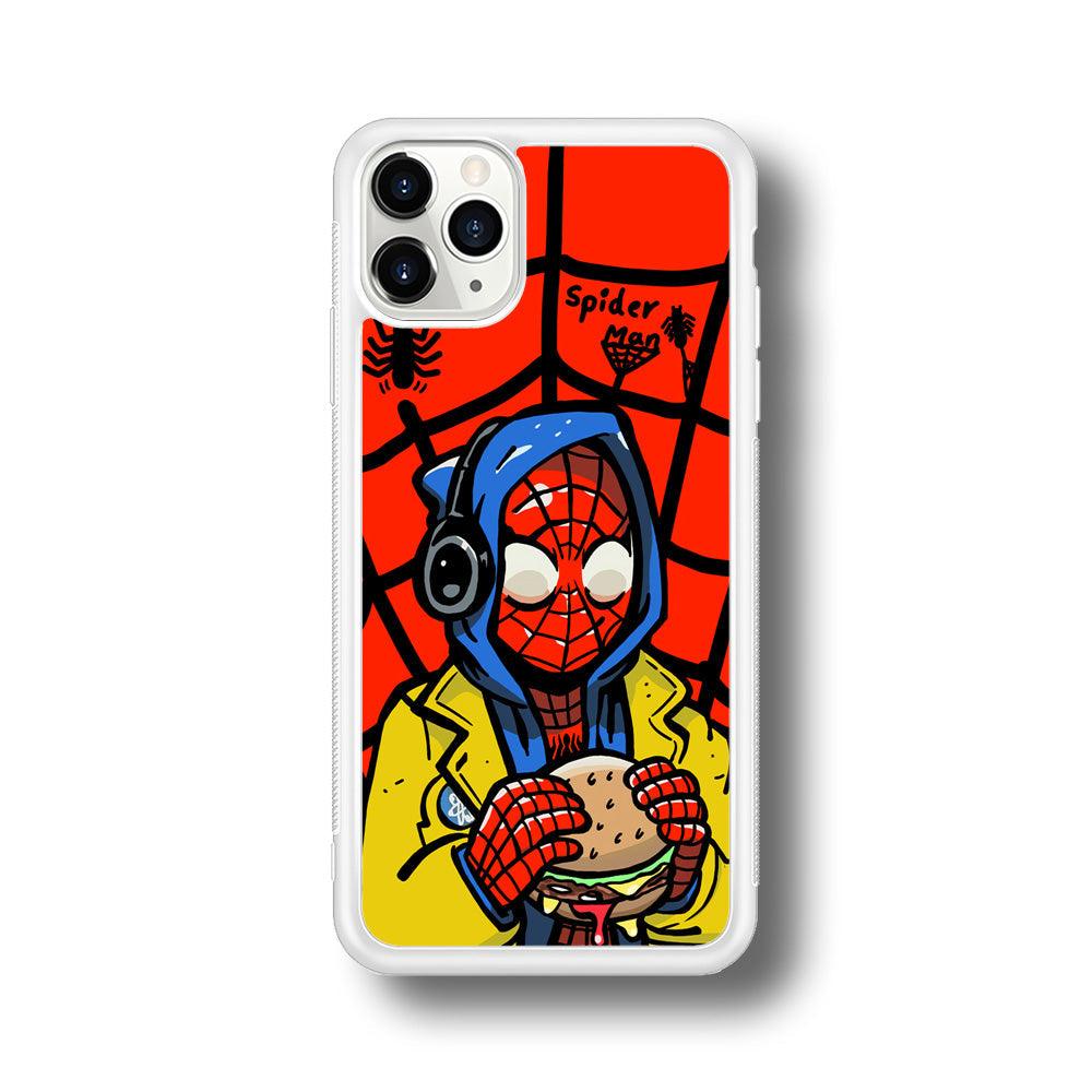 Spiderman Lunch with Burger iPhone 11 Pro Case-Oxvistore