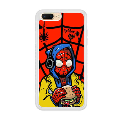 Spiderman Lunch with Burger iPhone 8 Plus Case-Oxvistore