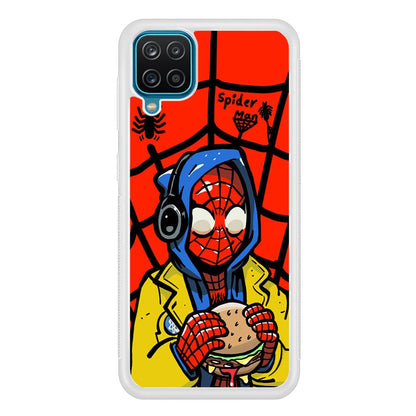 Spiderman Lunch with Burger Samsung Galaxy A12 Case-Oxvistore