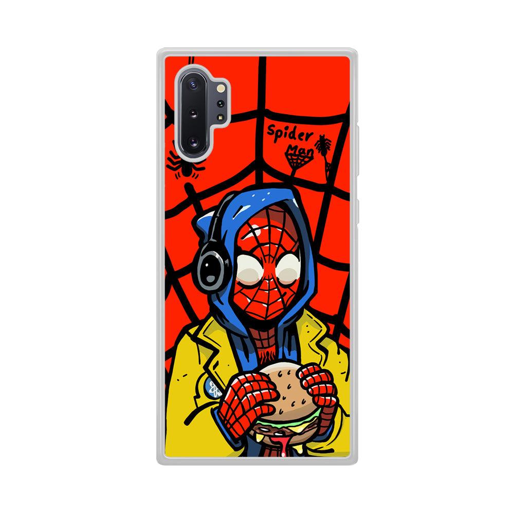 Spiderman Lunch with Burger Samsung Galaxy Note 10 Plus Case-Oxvistore